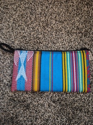 E.C.C. Textured Serape Stripe Zippered Clutch Soho Southwestern