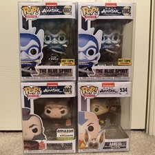 Avatar The Last Airbender Funko Pop Lot 4- Zhao Blue Spirit, Aang 658 1001 1002