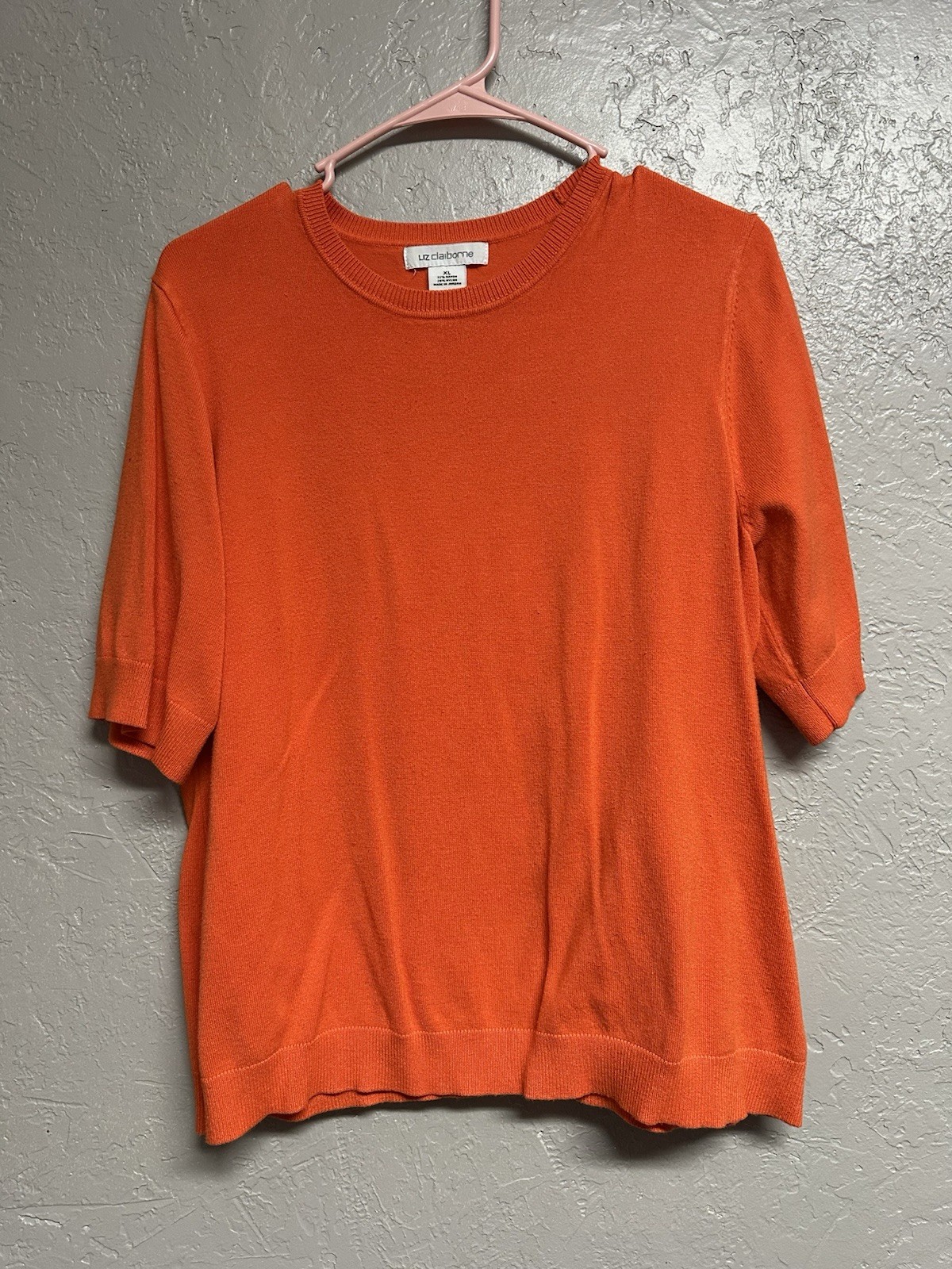 orange Short Sleeve sweater women By Liz Claiborne