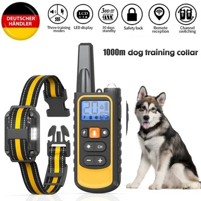 SUMEBER Collar de crianza perro entrenamiento descarga eléctrica choque vibración sonido función DHL