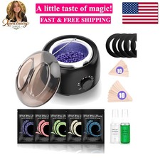 Waxing Kit - Wax Warmer for Hair Removal, Hard Wax Kit with 14oz 5 Bags Hard ...