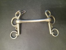 used loose cheek Pelham bit 4 1/2 in mullen mouth nickel