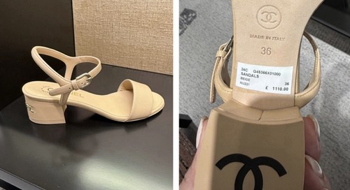 SANDALI CHANEL BEIGE IN PELLE EU41 NUOVI CON SCATOLA PREZZO DI LISTINO £1280 - Foto 6 di 22