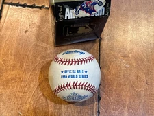 1995 Official Rawlings World Series Baseball Braves vs Indians