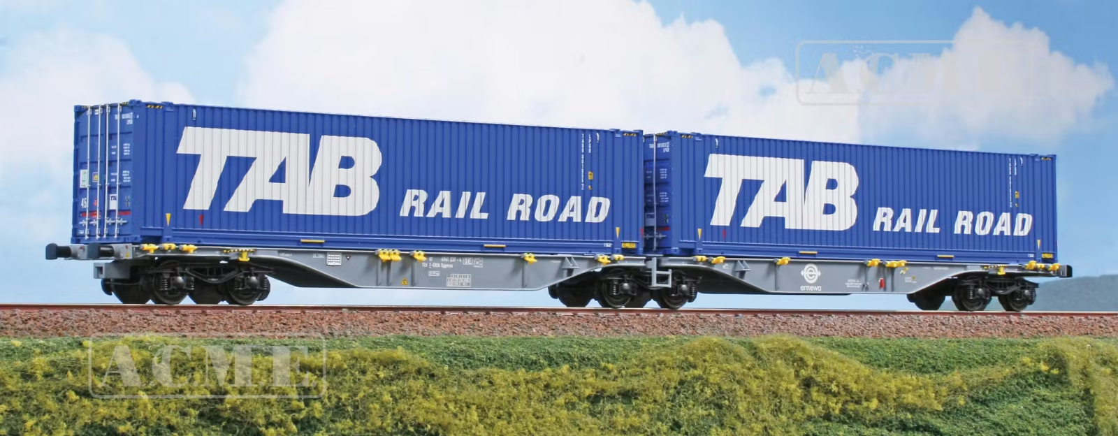 ACME 40497 HO Scale 1:87 Intermodal Car Type Sggmrss 90' Grey TAB Rail Road