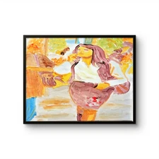 Modern Abstract Expressionism 14X11 Signed Original on Canvas Art COA Home Deco