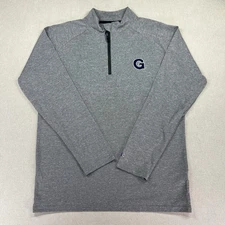 Georgetown Hoyas Quarter Zip Pullover Mens Medium Gray NCAA Basketball Champion