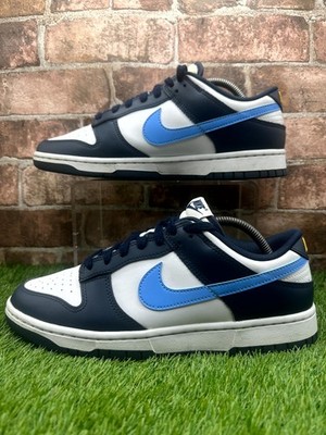 Nike Dunk Low FN7800-400 Turnschuhe Herren UK 8,5 Midnight Navy Leder Freizeitschuhe