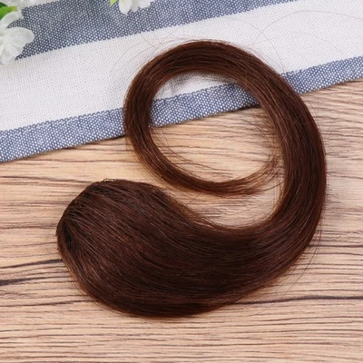 Bang Wig Fluffy Fake Wig pour femme femelle (brun foncé, 25 cm) Wig Bang - Photo 1/4