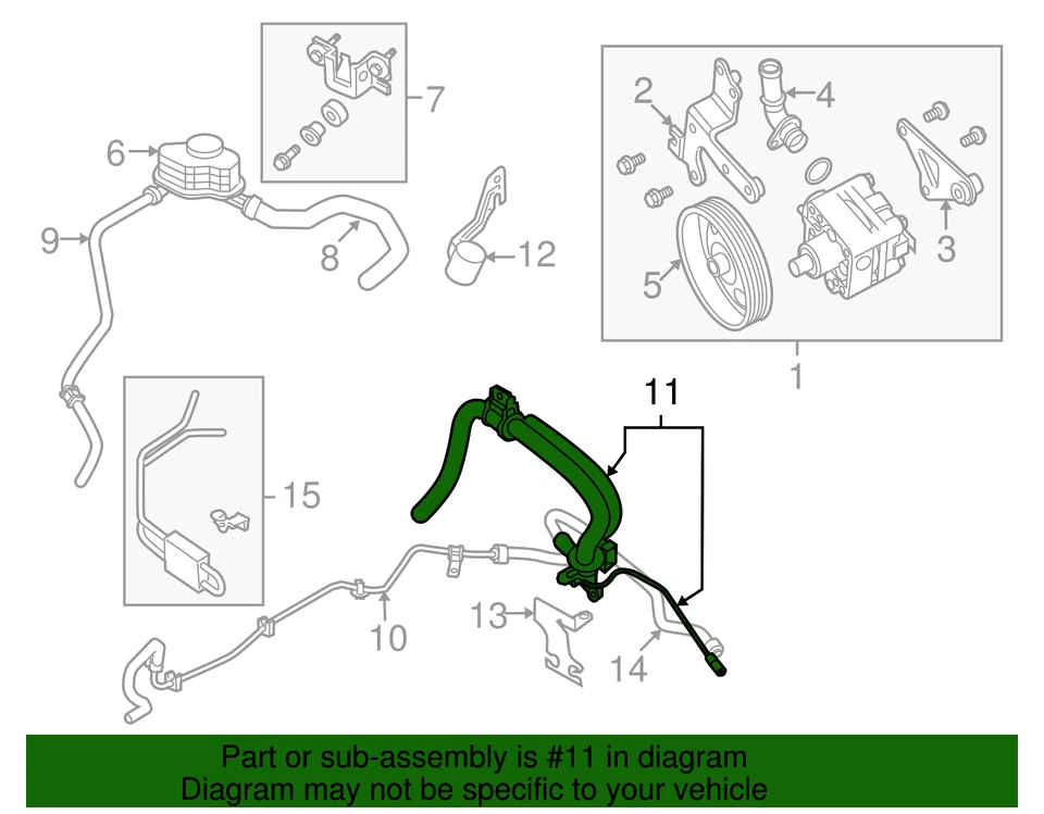 Genuine Nissan 2012-2014 Nissan Maxima - Pressure Hose 49720-9N00B - Image 3 of 3