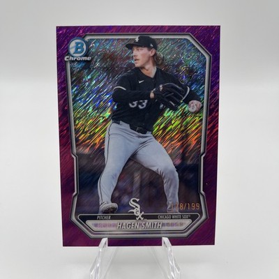 2026 Bowman Chrome Hagen Smith Fuchsia Shimmer Refractor /199 White Sox