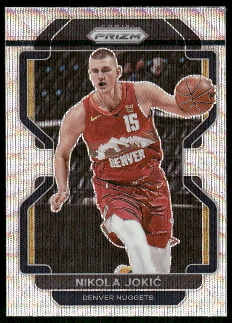 2021-22 Panini Prizm #32 Nikola Jokic Silver Wave