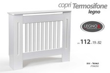 COPRI TERMOSIFONE RADIATORE Calorifero LEGNO BIANCO MODERNO 112*19*81,5