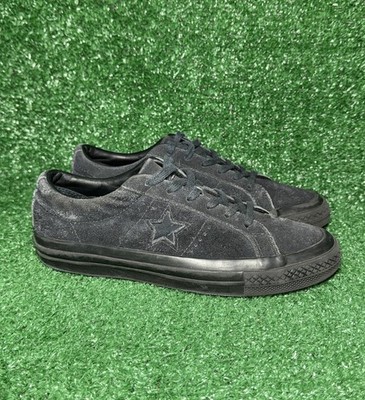 Converse Chuck Taylor All Star Low Top Black Suede Shoes Kid Size 4 Women Size 6