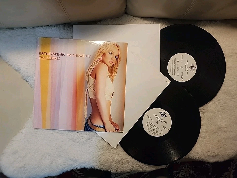 Britney Spears I'm A Slave 4 U The 1ST 2001 Promo 2x Vinyl DUTCH-38 OG LP EX  - Image 2 of 4