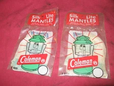 2 PACKS NEW NOS COLEMAN SILK LITE MANTLES H/D # 21A (4 MANTLES TOTAL) LANTERN