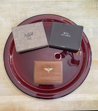 Rare WWII Pilot s Leather Bifold Wallet Original Alfred Dunhill Box Made in USA