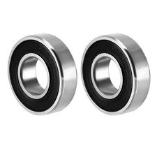 Image of 2Pcs Deep Groove Ball Bearings Double Sealed 10x22x6mm High-Carbon Steel