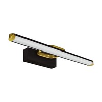 Led Spiegellampe IP44 4100 K 430Lm B: 43Cm Edelstahl In Schwarz Gold Wandleuchte