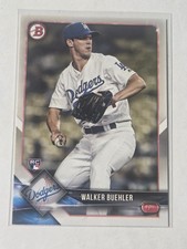 WALKER BUEHLER #59 2018 Bowman Baseball Rookie Card Los Angeles Dodgers. rookie card picture