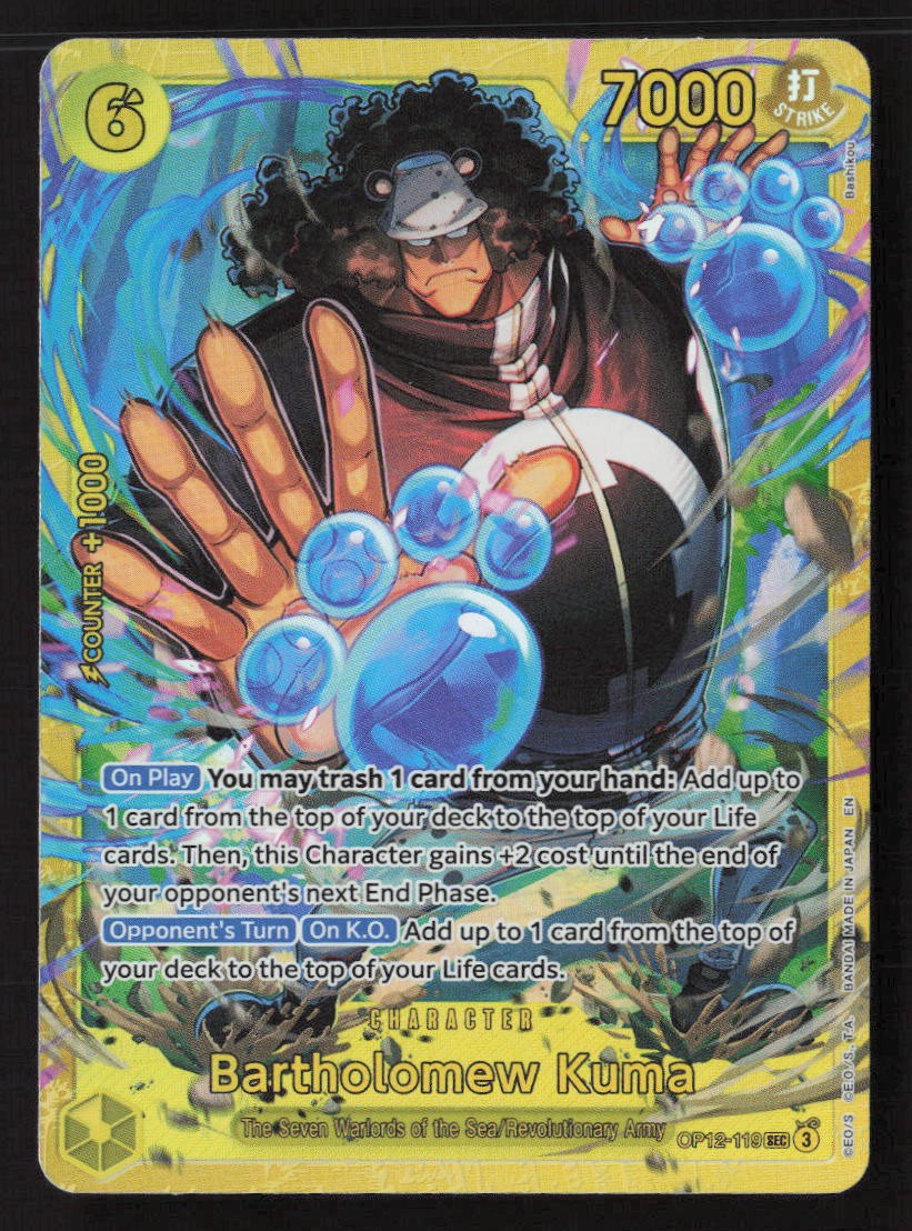 Bartholomew Kuma SEC OP12-119 NM - One Piece TCG | eBay