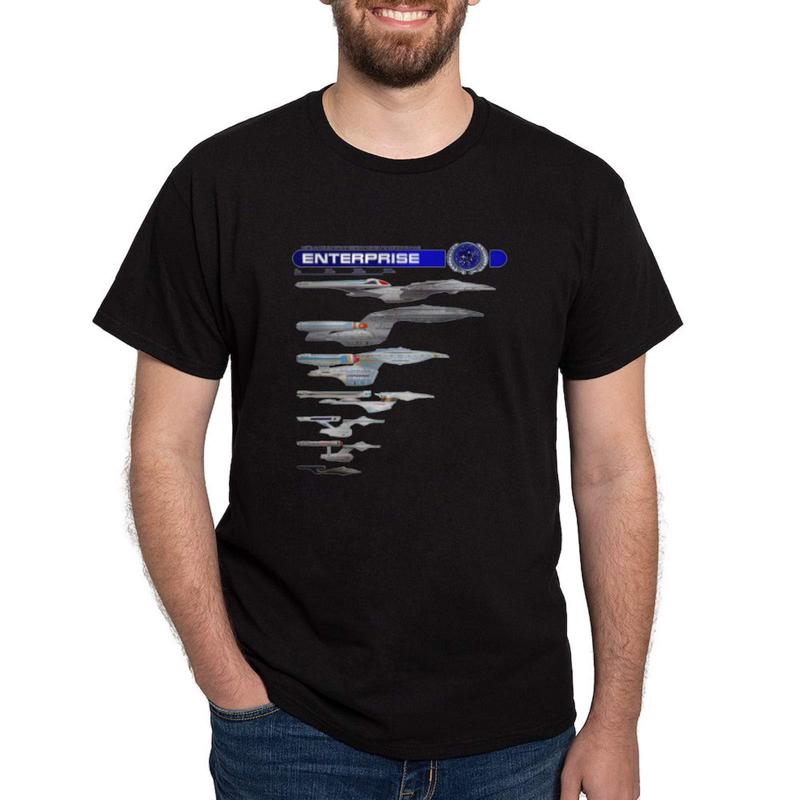 CafePress U.S.S. Enterprise Lineage T Shirt 100% Cotton T-Shirt (1301534537)