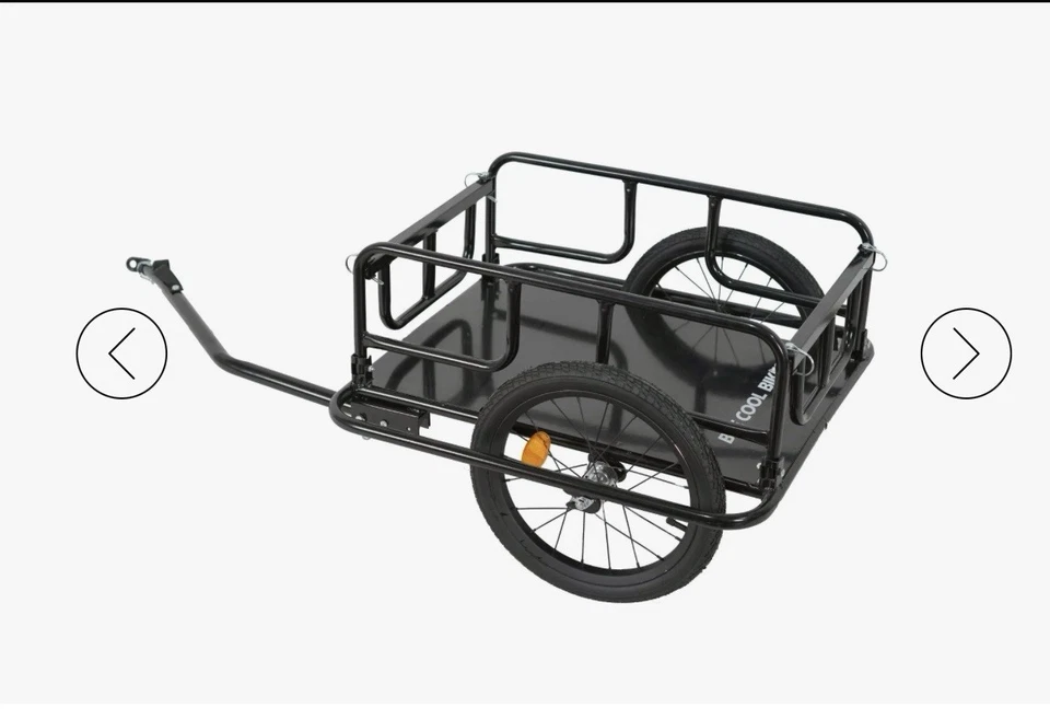 BEECOOL Faltbarer Fahrrad Lastenanhänger Fahrradwagen Anhänger NEU in versiegelter Box