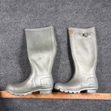 Hunter Original Tall Silver Metallic Rain Boo...