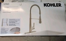 Kohler Vind Semi-Professional Pull-Down Kitchen Faucet Stainless Steel / Silver