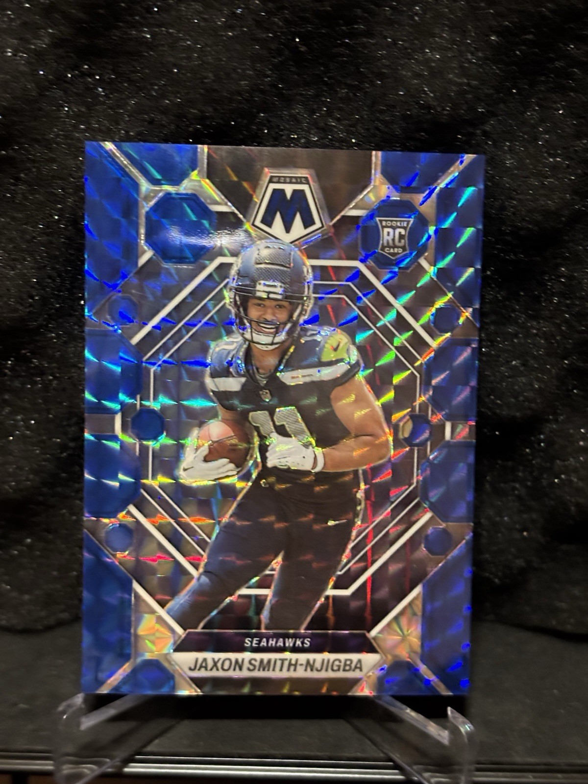 Jaxon Smith-Njigba 2023 Mosaic Rookie Blue Prizm /99 Seattle Seahawks #331 RC