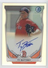 2014 Bowman Prospect Auto Chrome Refractor 9/500 Ty Buttrey #BCAP-TB Auto 2d9