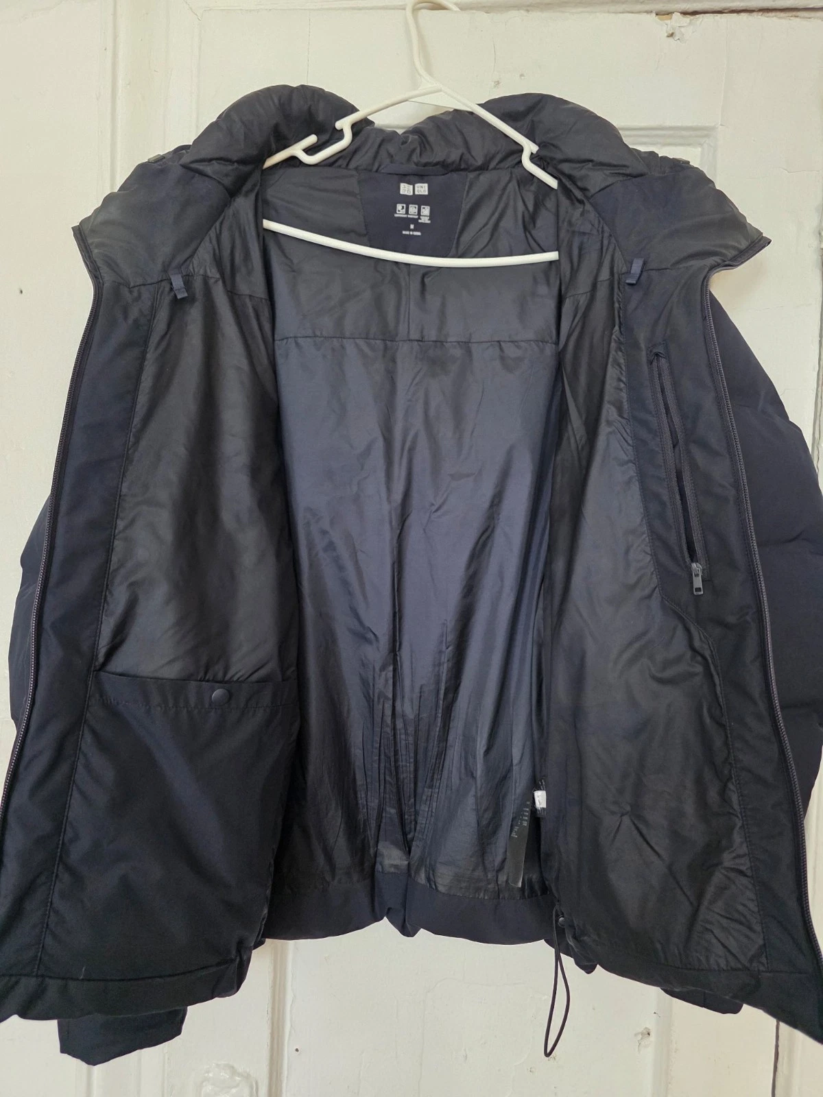 Uniqlo Men's Seamless Down Parka — Size M — Dark Navy — Used - product detail image 2