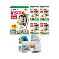 Fujifilm instax Mini Twin Film Pack 100 Exp Storage Box Postcard Set