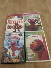 4 Sesame Street Elmo DVD'S Potty Time, Grouchland, Play  Learn, Head Shoulders