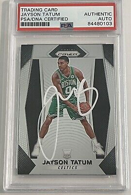 Jayson Tatum Signed 2017-18 Panini Prizm #16 Rookie Card RC Celtics Slab  PSA/DNA | eBay