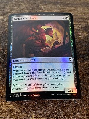 battle for baldur's gate mtg most expensive cards Nefarious Imp 137 Foil Commander Legends Battle for Baldur's Gate MTG Magic  S700