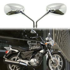 Motorcycle Rearview Side Mirrors 10MM Rear View Chorm For Yamaha YBR 125 Custom
