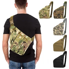 Tactical Sling Bag Chest Shoulder Fanny Pack Cross Body Molle Pouch Men Backpack