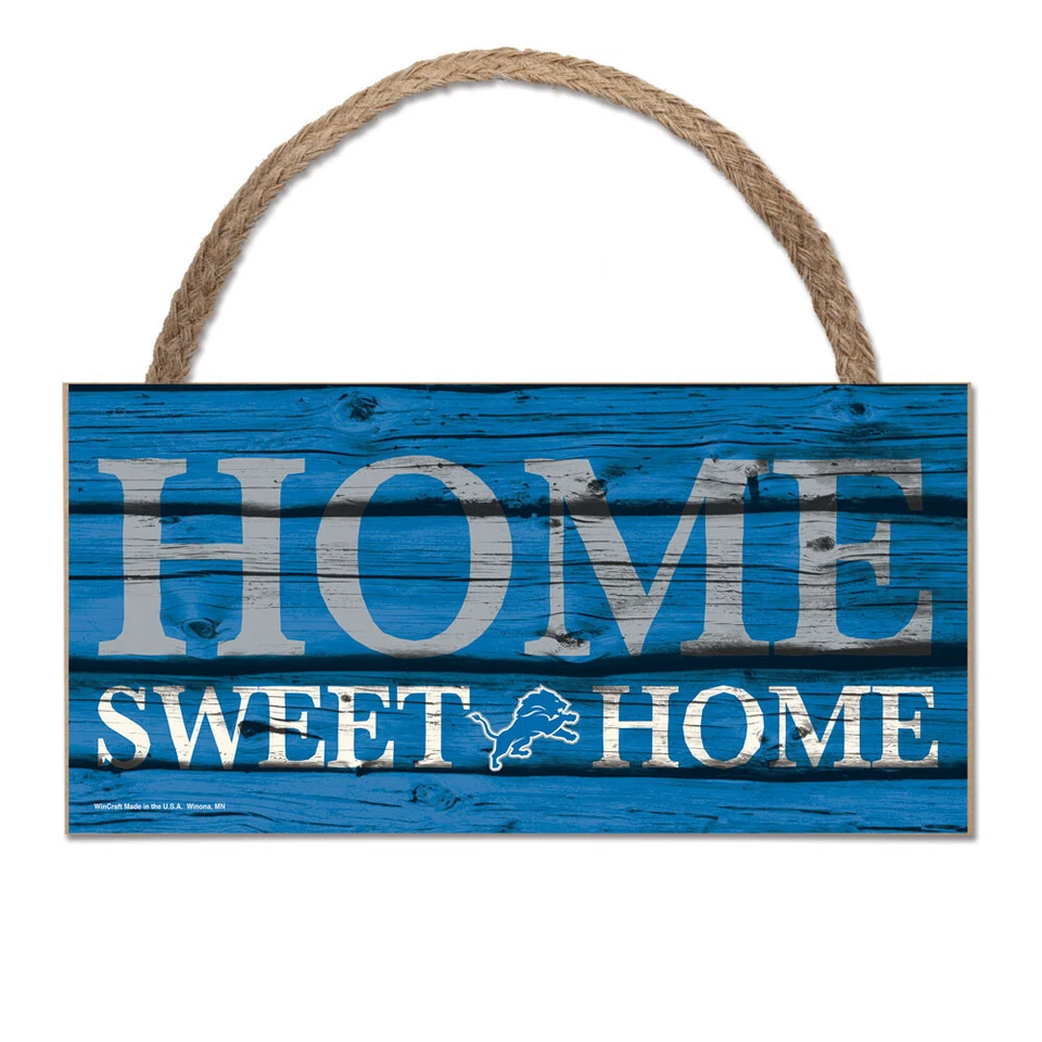 NFL Detroit Lions Home Sweet Wood Sign Holzschild Holz Wandschmuck Deko - Bild 1 von 1