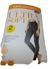 Warners Blissful Benefits Ultra Soft 2 PR Fleece Lined Footless