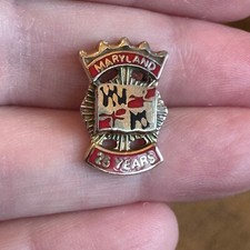 Vintage State of Maryland 25 Years Employee Service Pin Award Rare