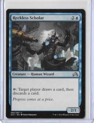 MTG Reckless Scholar Shadows over Innistrad (SOI) Uncommon #082/297 Unplayed