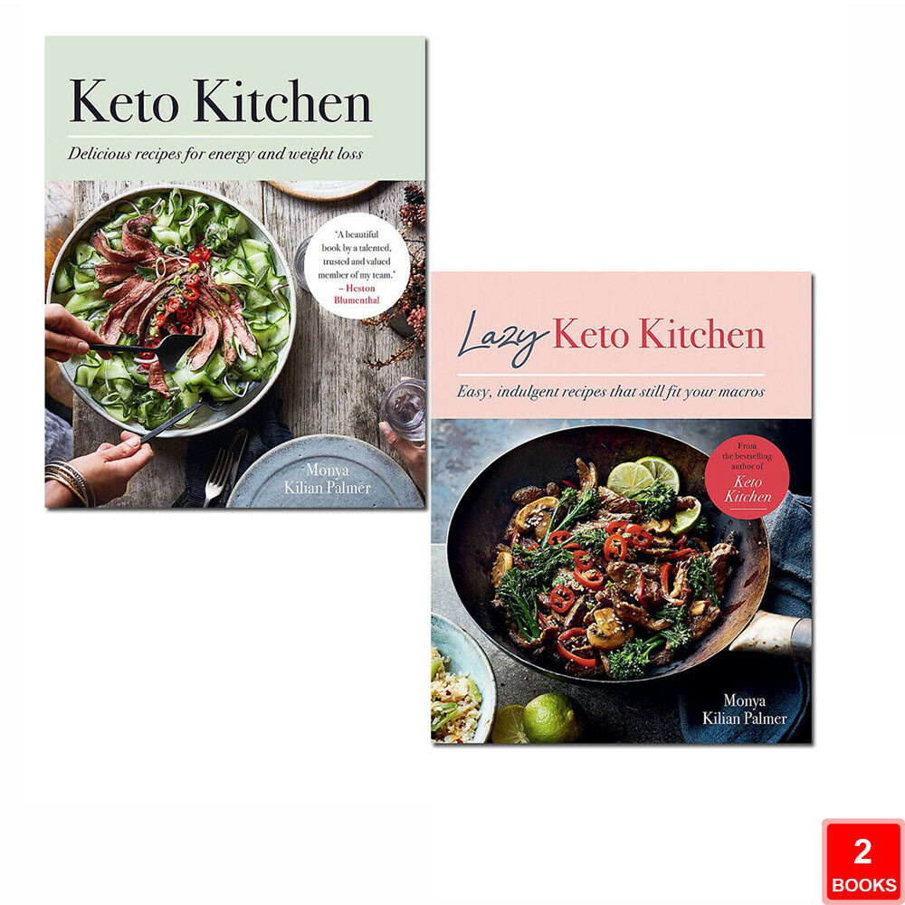 Monya Kilian Palmer 2 Books Collection Set Keto Kitchen, Lazy Keto Kitchen NEW