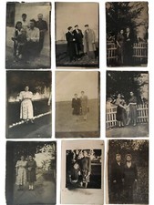 Vintage Real Photos People USSR Soviet 40s 50s Original Photographs set of 9