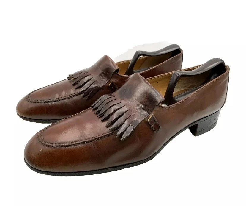 Mocassins vintage GUCCI CUIR MARRON homme taille 42 1/2 M US 10