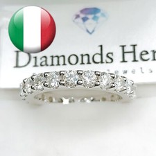 Anello veretta eternity Diamanti in Moissanite 2ct DEF ring diamond