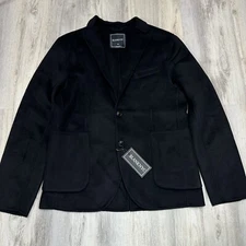 Mens Blank NYC Black Wool Blend Jacket Blazer Two Buttons Casual Formal Sz M NWT