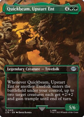 Borderless QUICKBEAM, UPSTART ENT x4 mtg NM-M Lord of The Rings Unc Scene 419