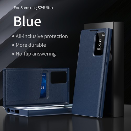 Funda inteligente de cuero con tarjetero S25 Ultra S24 S23 S22 S-View para Samsung S25 Ultra S24 - Imagen 11 de 27