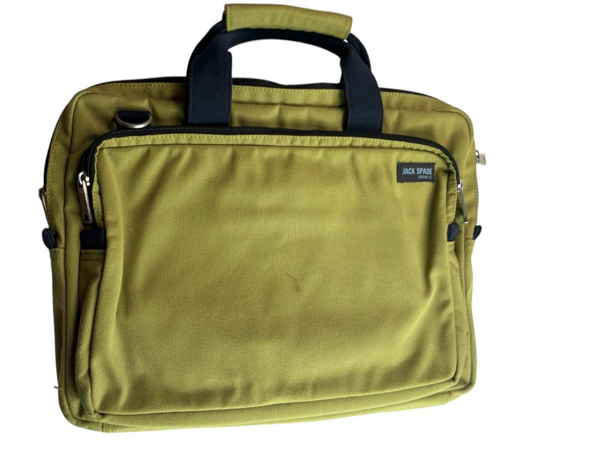 JACK SPADE GRENE ST. メッセンジャーバッグ JACK SPADE Greene St. Messenger Bag. Green Canvas, Heavy